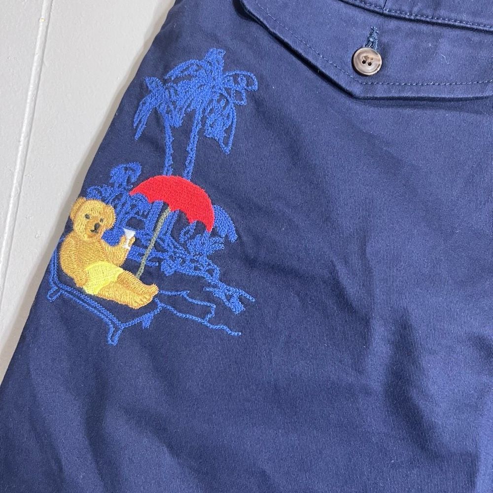 NWT $125 Polo Ralph Lauren 6” Embroidered Polo Bear Prepster Shorts Mens XS Navy - Picture 8 of 9